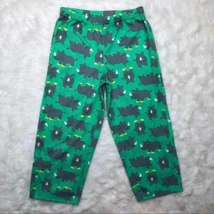 Just One You By Carter’s Rhino Pajama Pants Green  & Grey Size 4T
